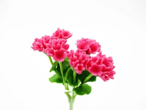 2 Bunch Miniature Geranium Clay Flower Dollhouse Handmade Fairy Garden - Image 6