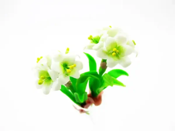 1:12 Miniature Freesia Orchid 2 Bunch Clay Flower Fairy Garden Dollhouse - Image 9