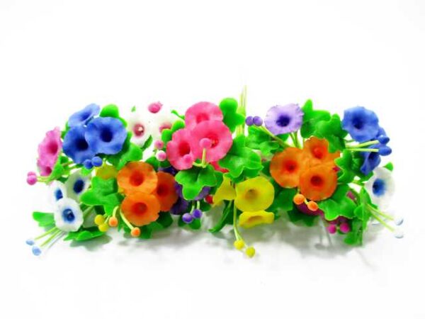 2 Bunch Miniature Morning Glory Clay Flower Dollhouse 1:12 Fairy Garden