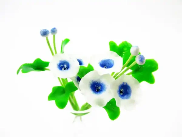 2 Bunch Miniature Morning Glory Clay Flower Dollhouse 1:12 Fairy Garden - Image 7