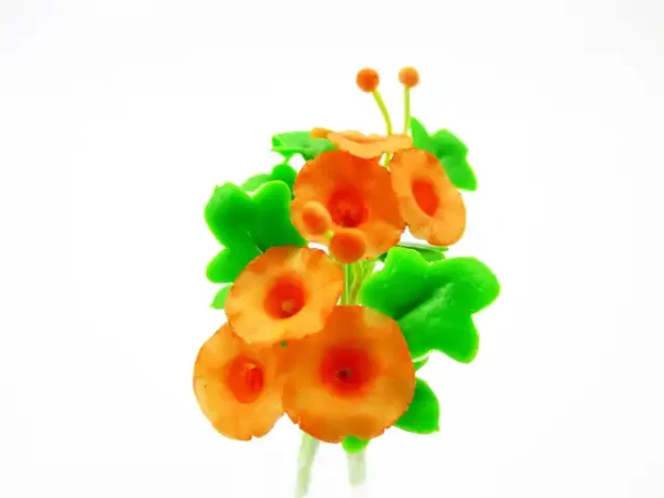 2 Bunch Miniature Morning Glory Clay Flower Dollhouse 1:12 Fairy Garden - Image 10