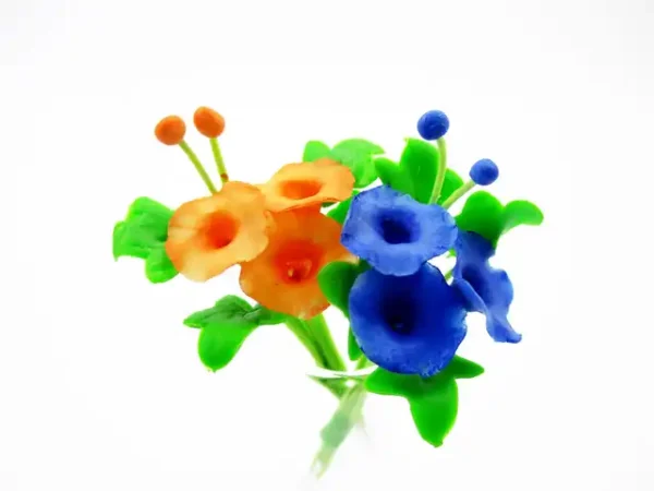 2 Bunch Miniature Morning Glory Clay Flower Dollhouse 1:12 Fairy Garden - Image 14