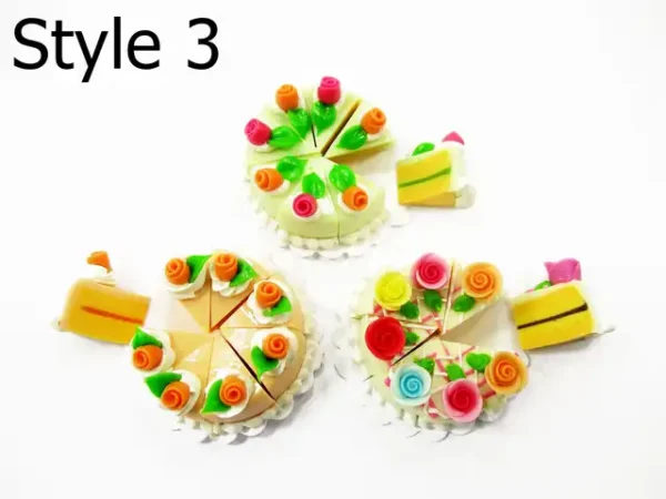 1:12 Dollhouse Miniature Clay Cake 24 Slice Set - Bakery Dessert Diorama 17321 - Image 6